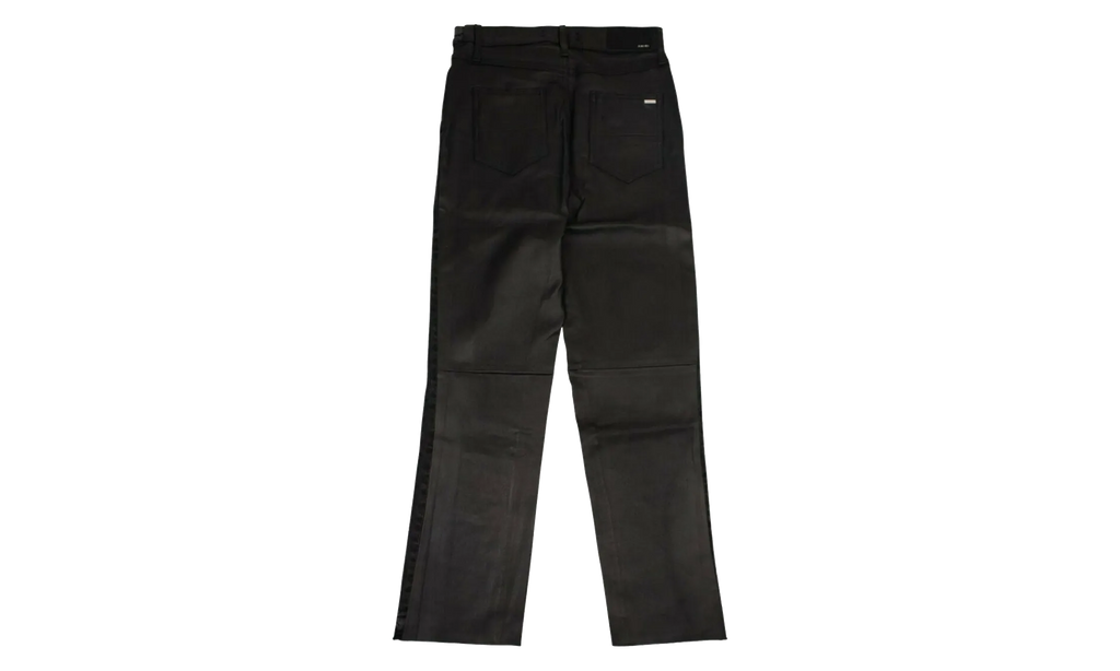 Leather Hybrid Cropped Jeans "Black" W9W09325LDROB
