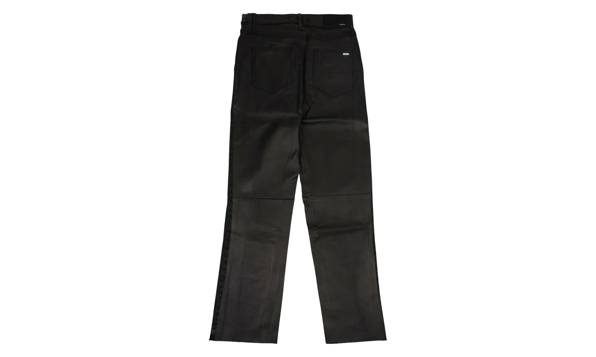 Leather Hybrid Cropped Jeans "Black" W9W09325LDROB