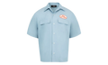 Station Patch Bowling Shirt "Ashley Blue" AMSTCA1150 ASHL