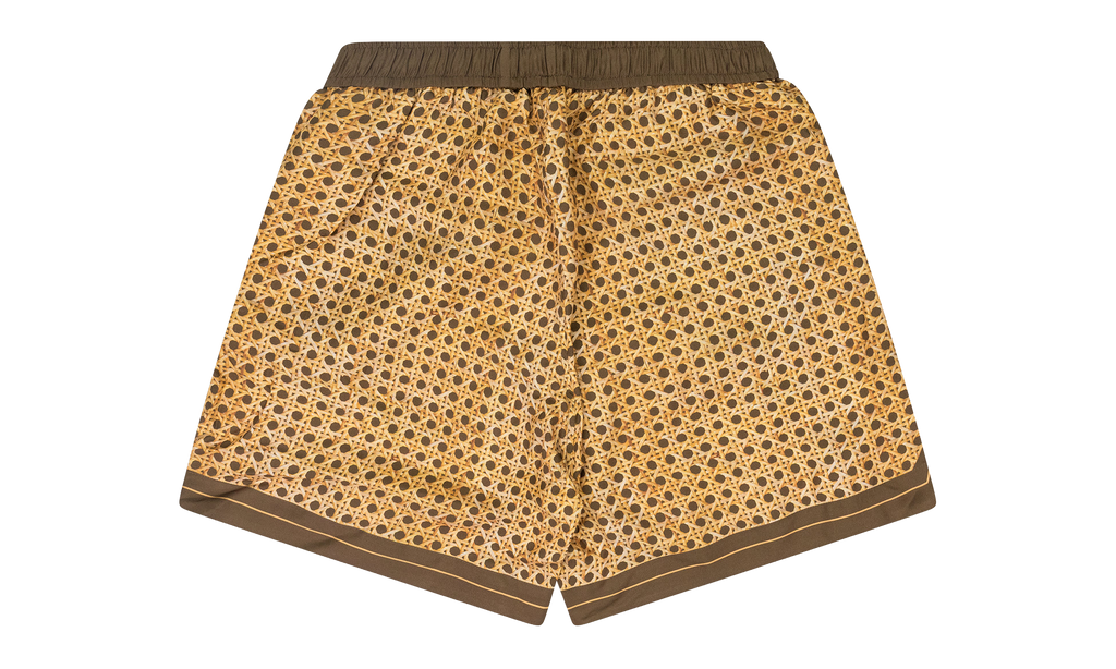 Weave Pattern Silk Shorts "Brown" SS22MPB017_Brown