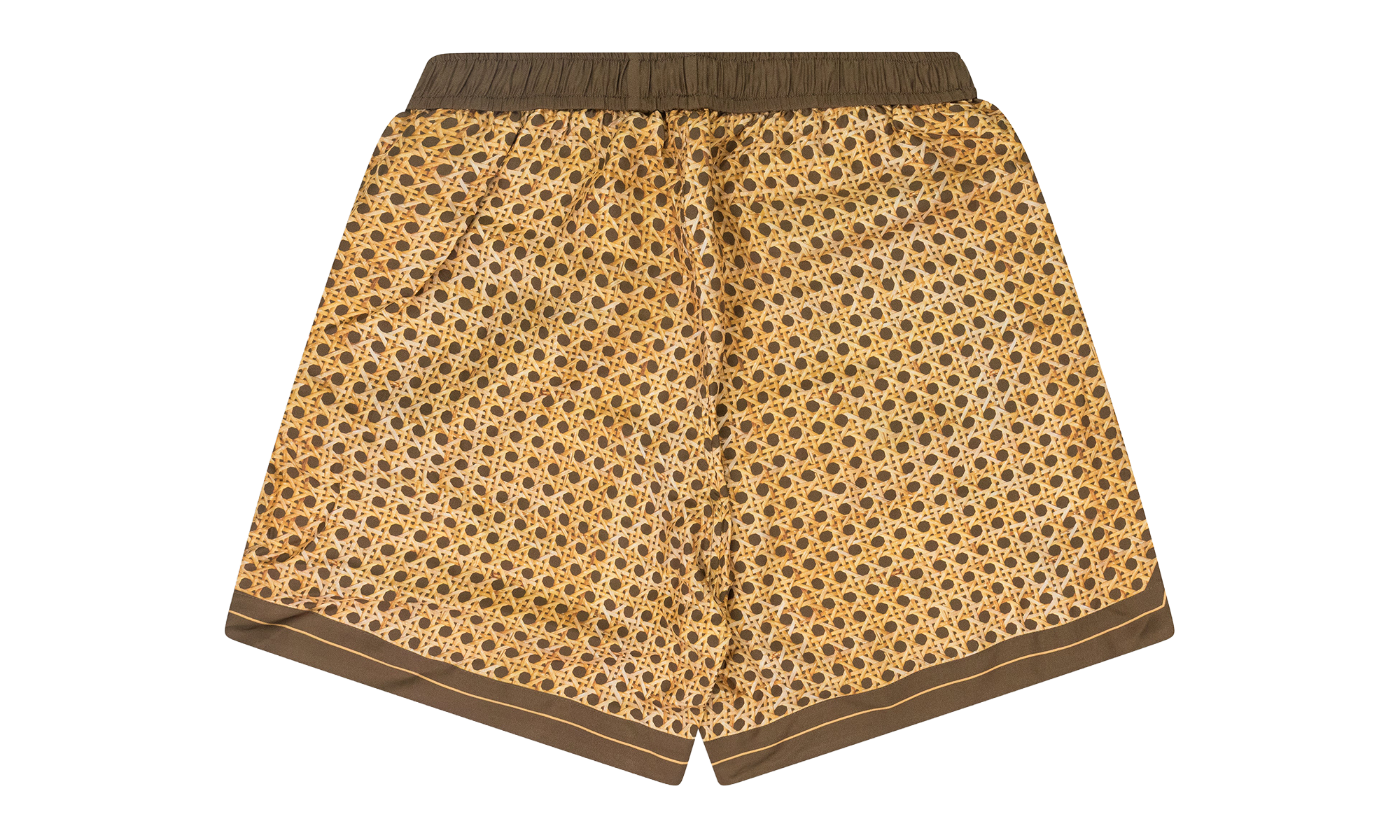 Weave Pattern Silk Shorts "Brown" SS22MPB017_Brown