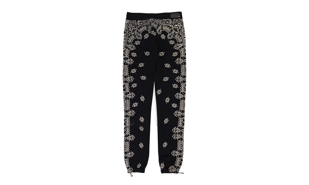 BANDANA BLEACH SWEATPANTS "Black" PF22MJP044