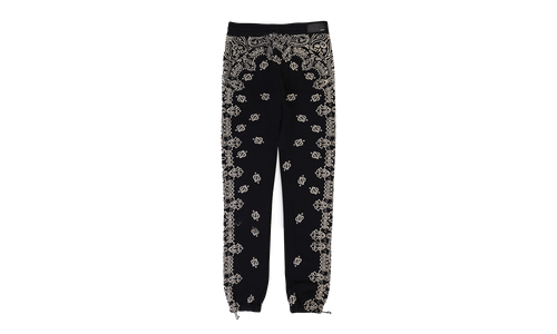 BANDANA BLEACH SWEATPANTS "Black" PF22MJP044