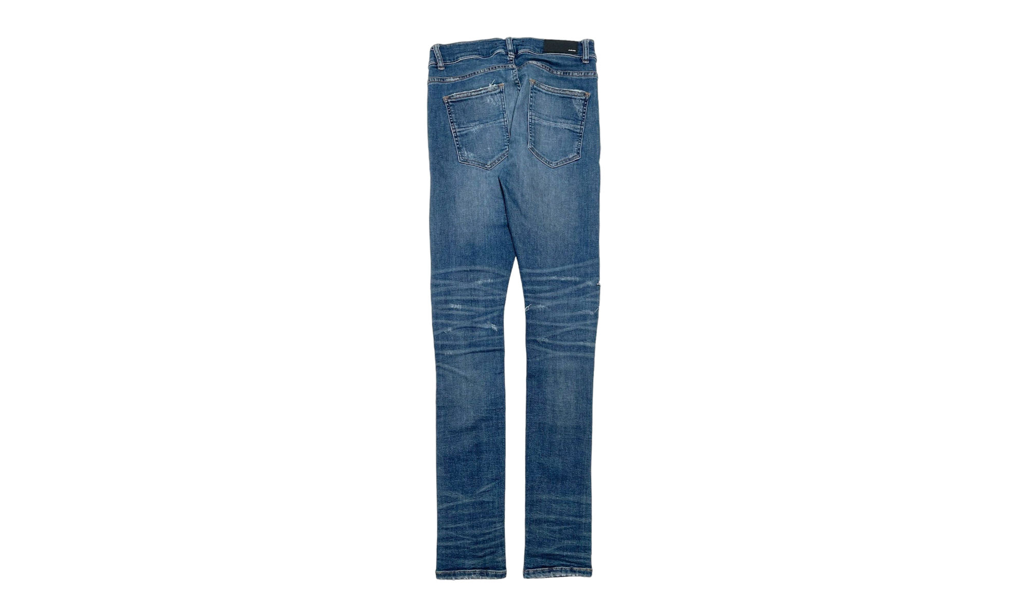 MX1 White Leather Patchwork Jeans "Classic Indigo (2017)" AMLPWJCI2017