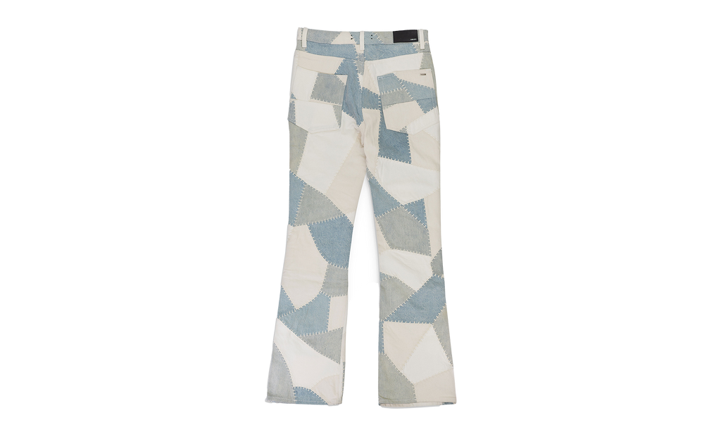 PATCHWORK FLARE JEAN "Alabaster" SS22MDF002