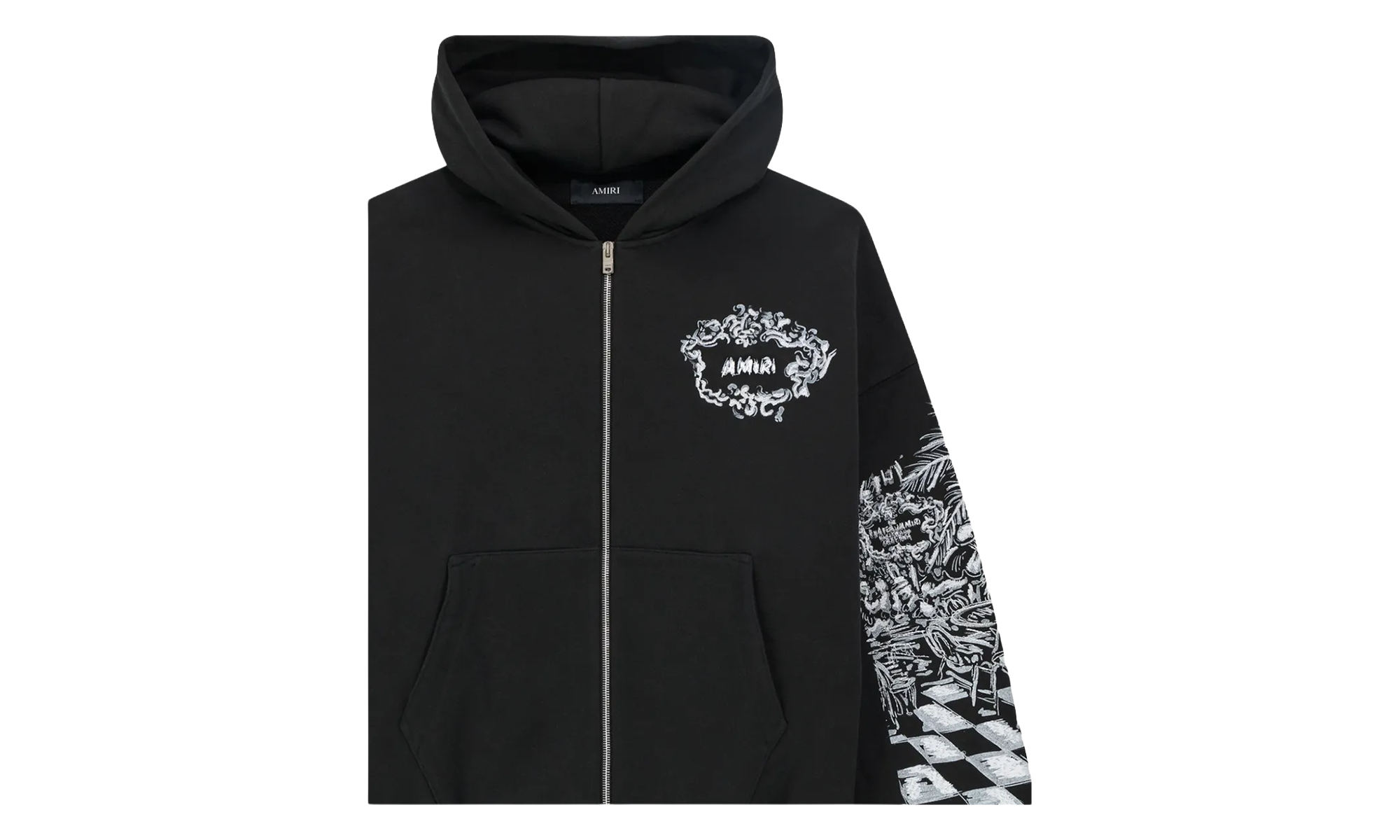 Chateau Sketch Zip-Up Hoodie "Black" AMTOJR1099 001
