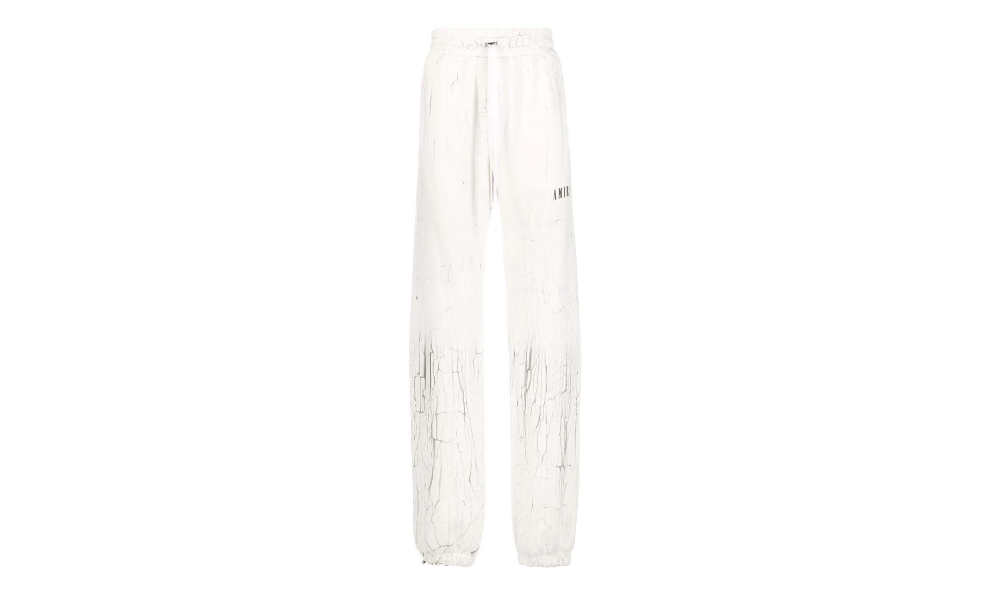 Cracked Dye Logo Sweatpants "White Black" PS23MJL026 100