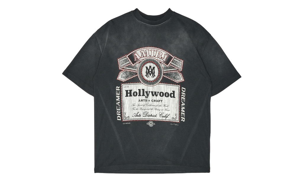 Hollywood Arts & Crafts Studded Logo Short Sleeve T-Shirt "Black" AMJYTE1159 001