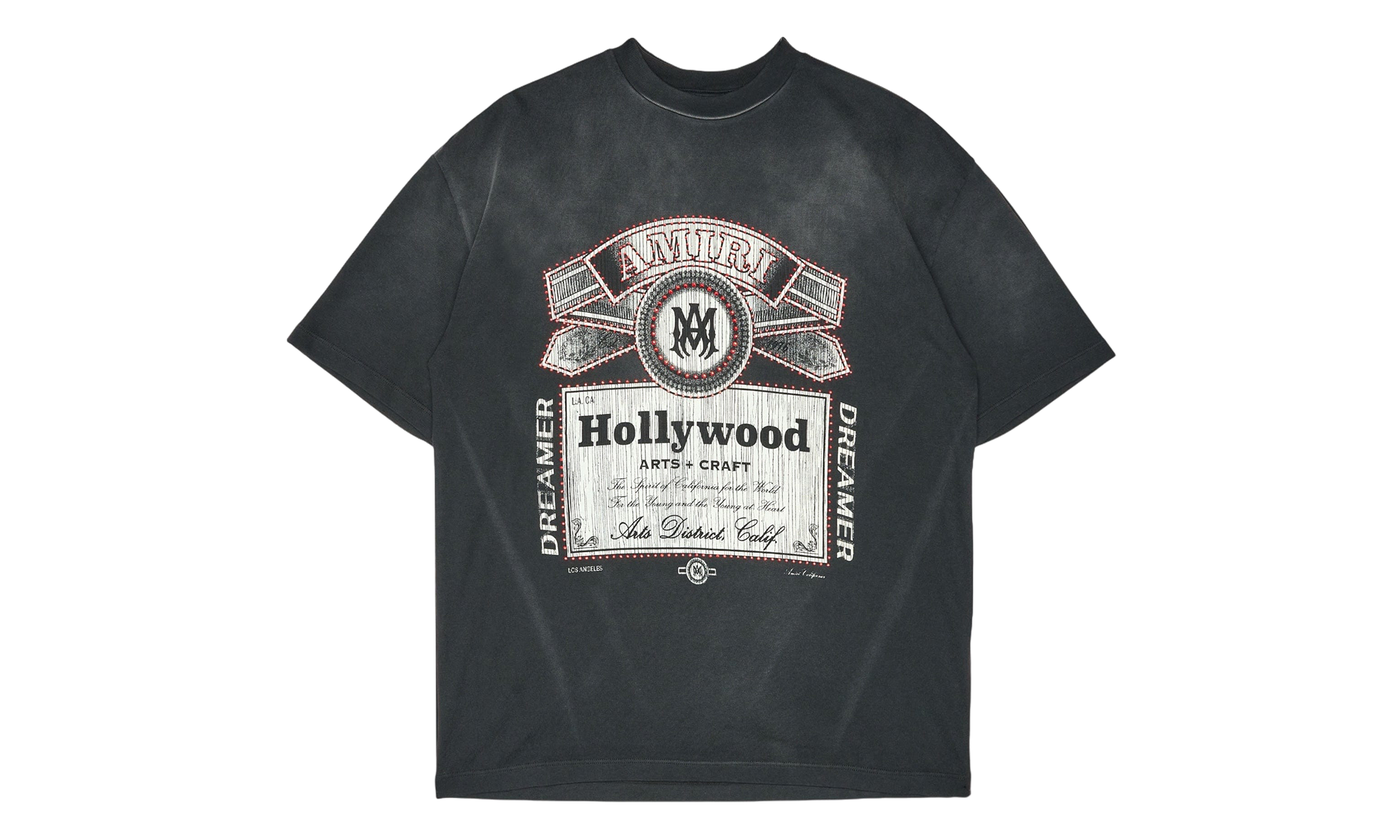 Hollywood Arts & Crafts Studded Logo Short Sleeve T-Shirt "Black" AMJYTE1159 001