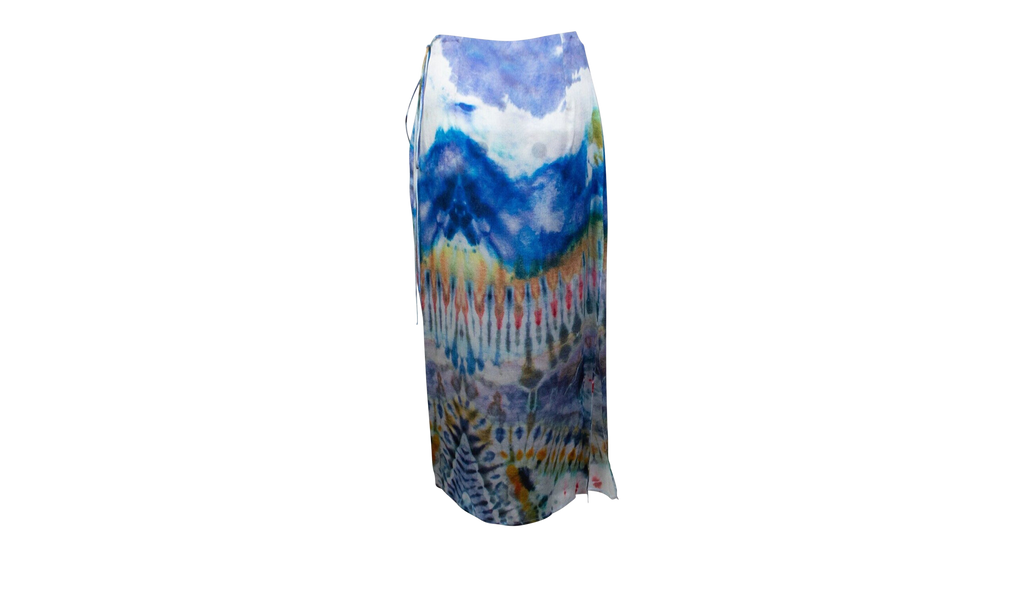 Tie Dye Wrap Skirt "Multicolored" AMR-XBTM-0120