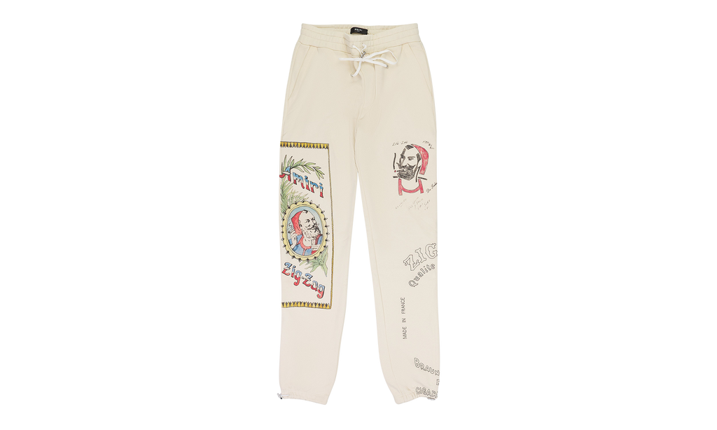 Zig Zag Sketch Sweatpants "Almond" SS22MJG029_Almond