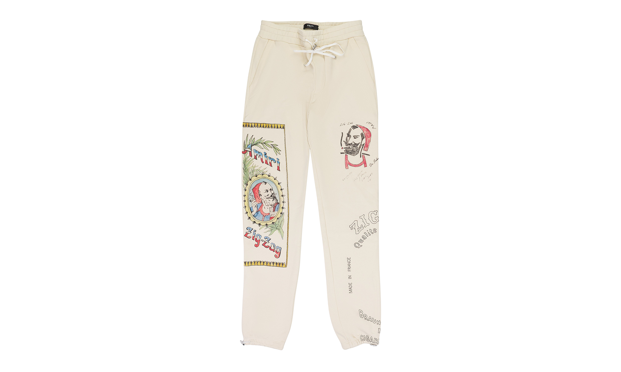 Zig Zag Sketch Sweatpants "Almond" SS22MJG029_Almond