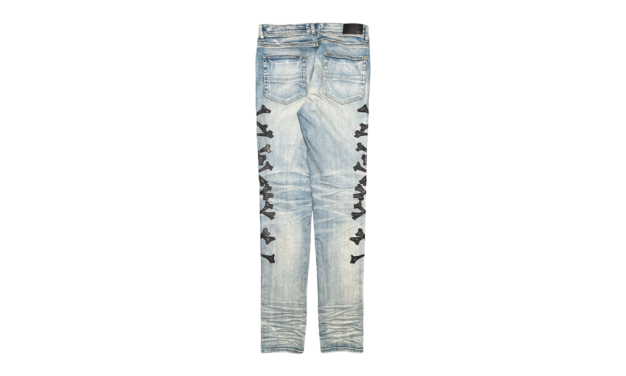 Maxfield Exclusive Leather Patch Bones Jeans "Original Indigo Black" AMELPBJOI