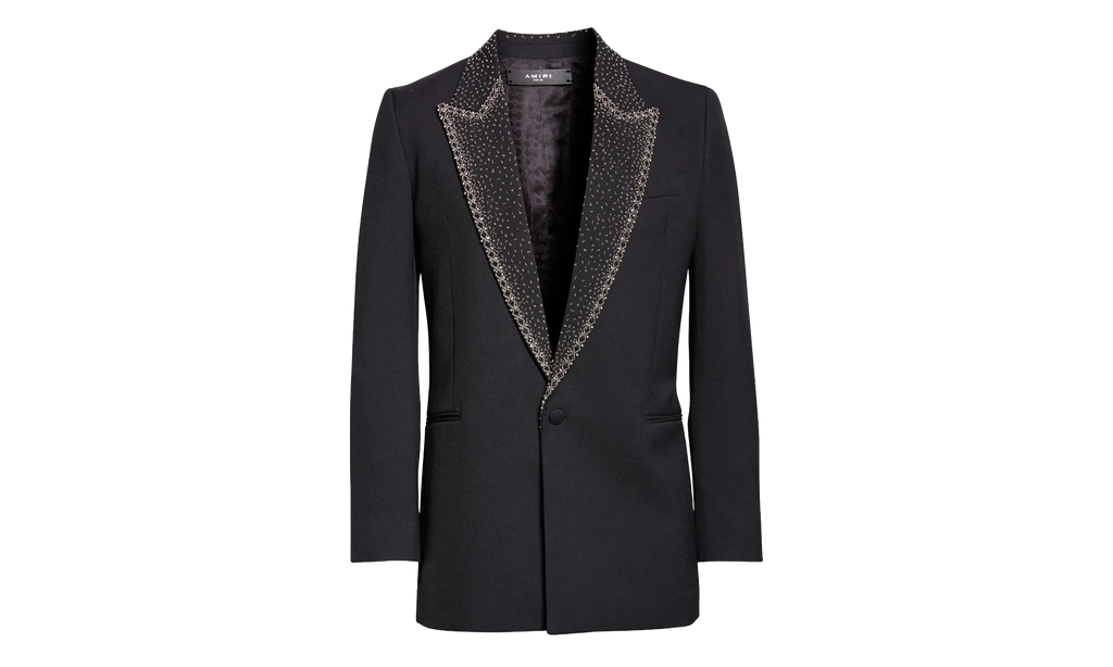 Beaded Tuxedo Jacket "Black" MJR003 001