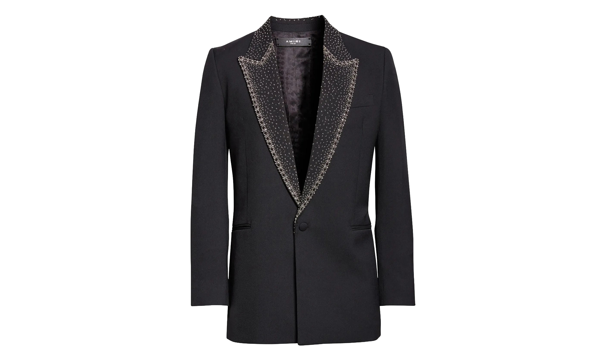 Beaded Tuxedo Jacket "Black" MJR003 001