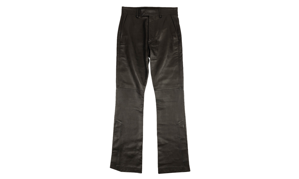 Leather TailoKick Flare Pants "Black" MLP009 001