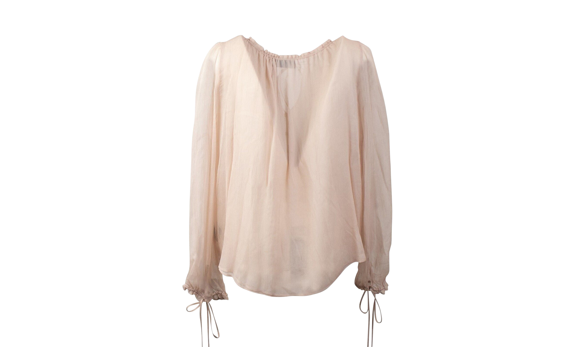 Crinkle Chiffon Blouse "Nude" AMR XTPS 0248