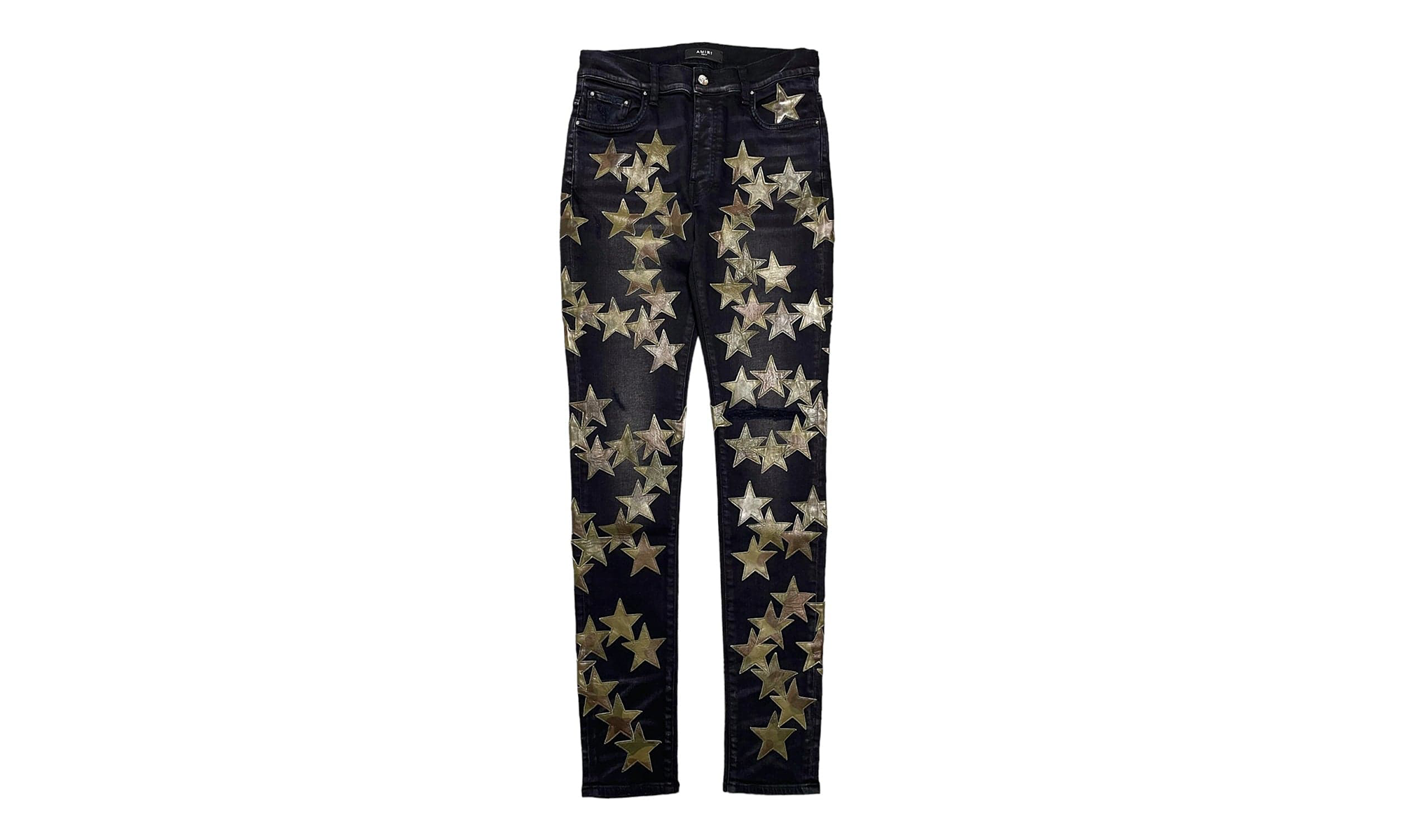 Leather Star Patch Jeans "Chemist - Aged Black" PF22MDS023 023