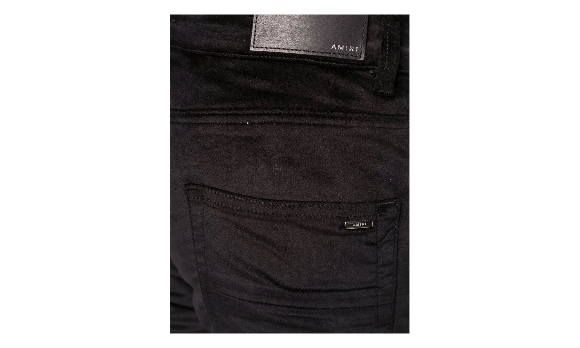 Velour Skinny Stack Denim Jeans "Black" MDS086 001