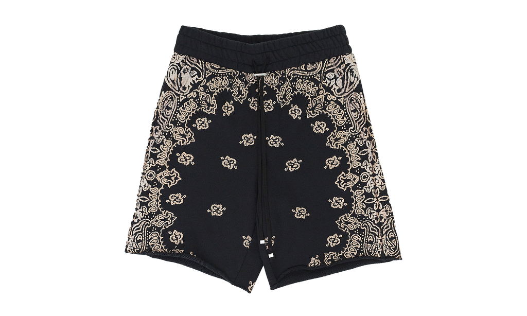 BANDANA BLEACH SHORTS "Black" PF22MJB082