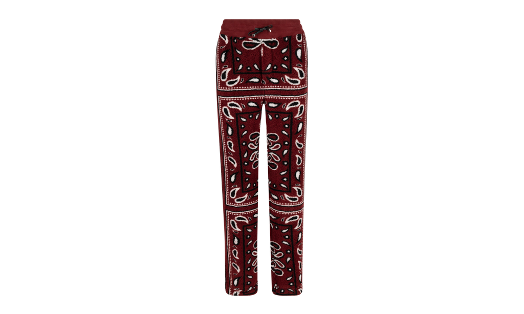 Printed Bandana Polar Fleece Pants "Red / Multi" MKP002 643