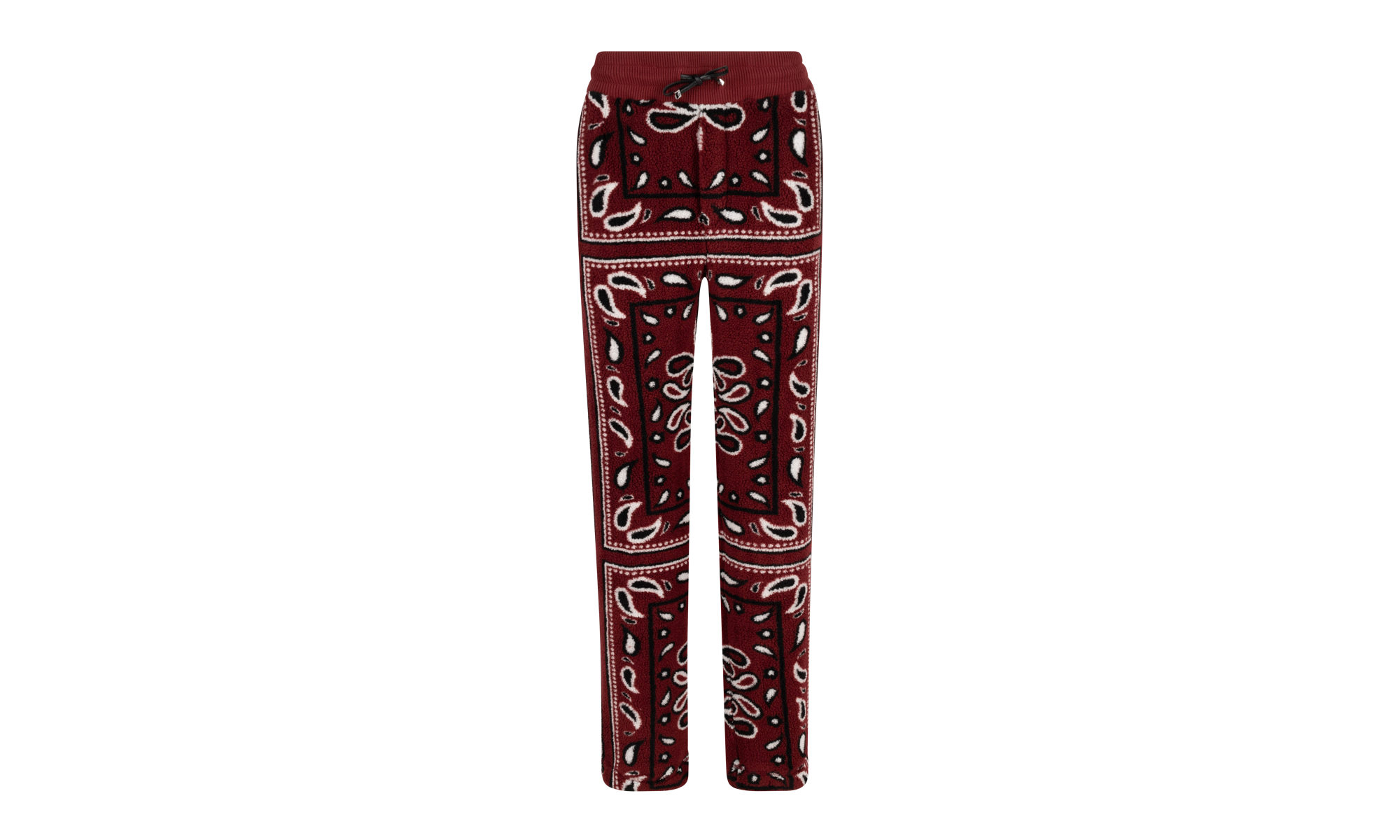 Printed Bandana Polar Fleece Pants "Red / Multi" MKP002 643