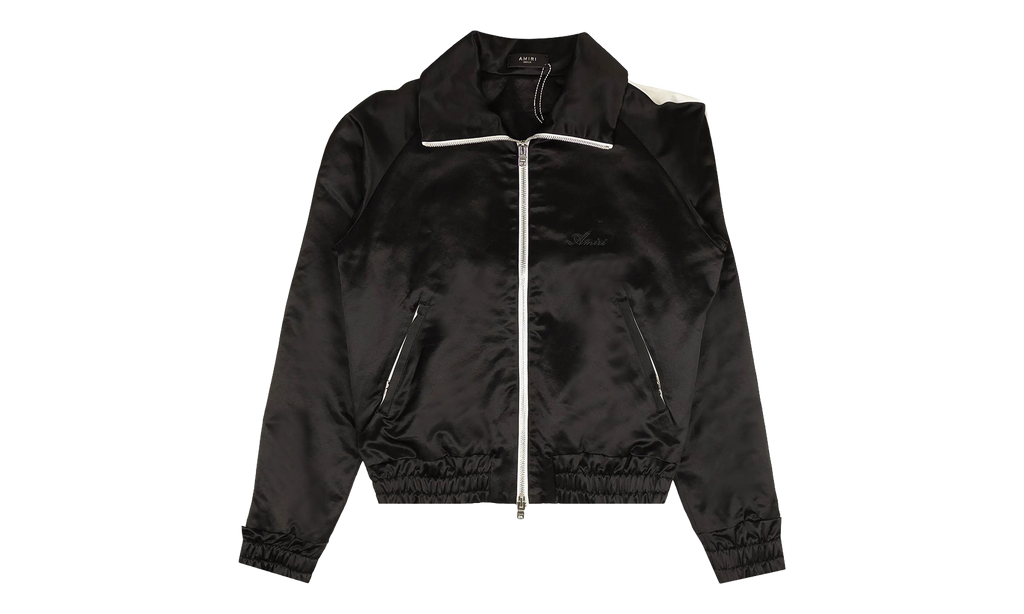 Full Zip Satin Track Jacket "Black" MJT001 001