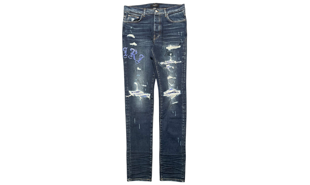 Old English Logo Bandana Patch Jeans "Deep Classic Indigo Multi" PS22MDS148 403