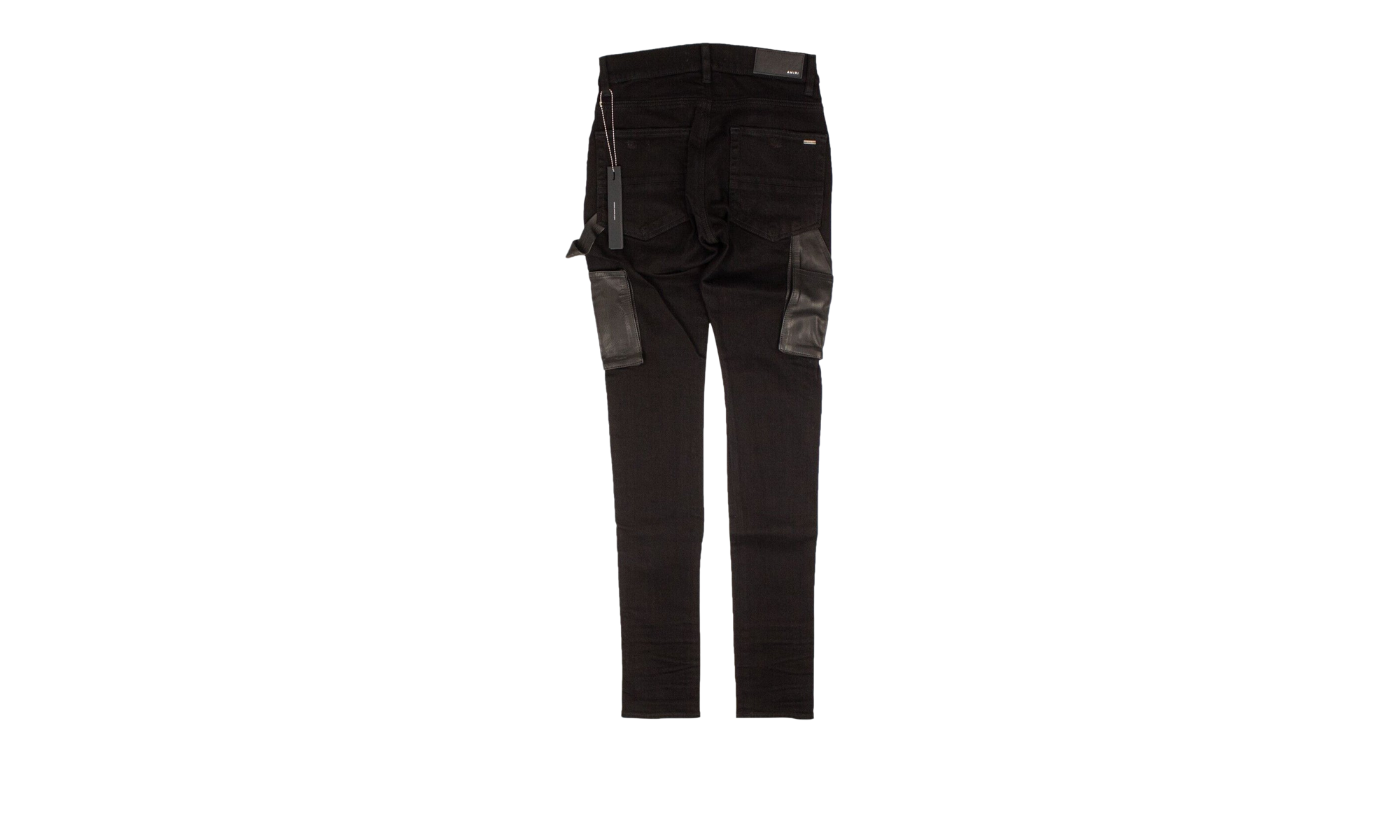 Denim Leather Workman Pants "Black" MDS121 001