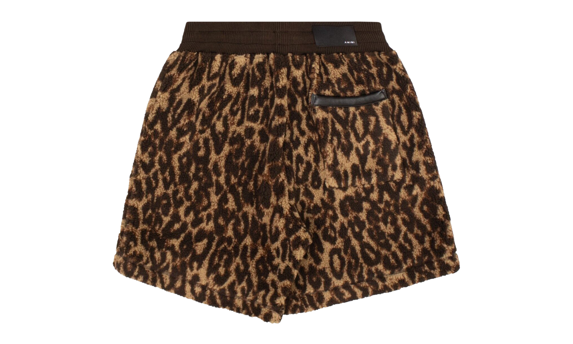 Printed Leopard Fleece Shorts "Brown" MKSS03 242