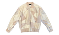 Leather Patch Oversize Bomber Jacket "Alabaster" AMOUJA1073 271