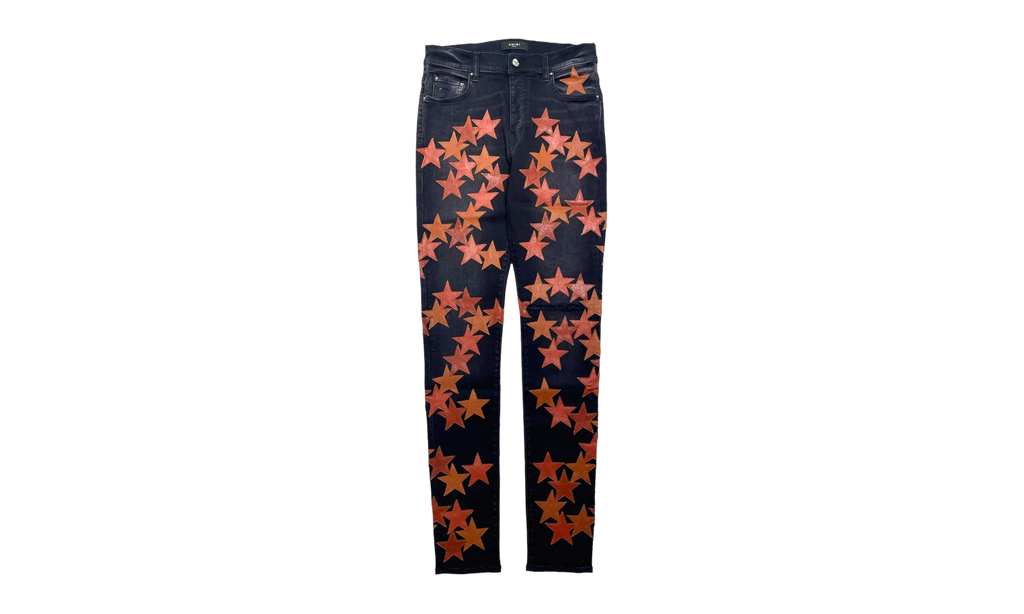 Leather Star Patch Jeans "Chemist - Aged Black" SS22MDS022 23