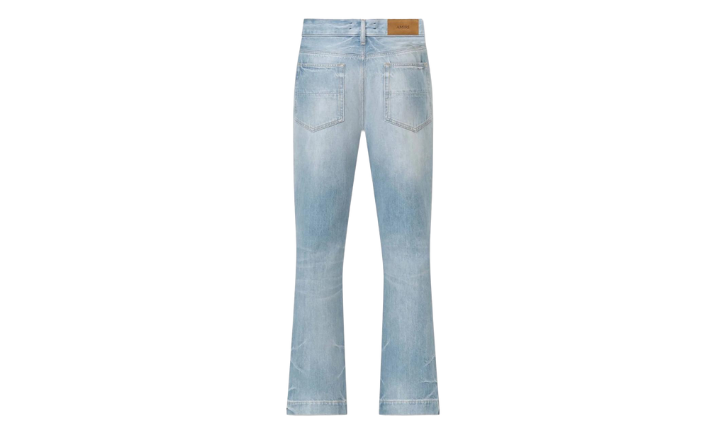 Long Straight Flare Jeans "Medium Indigo" WDR006 497 BLUE