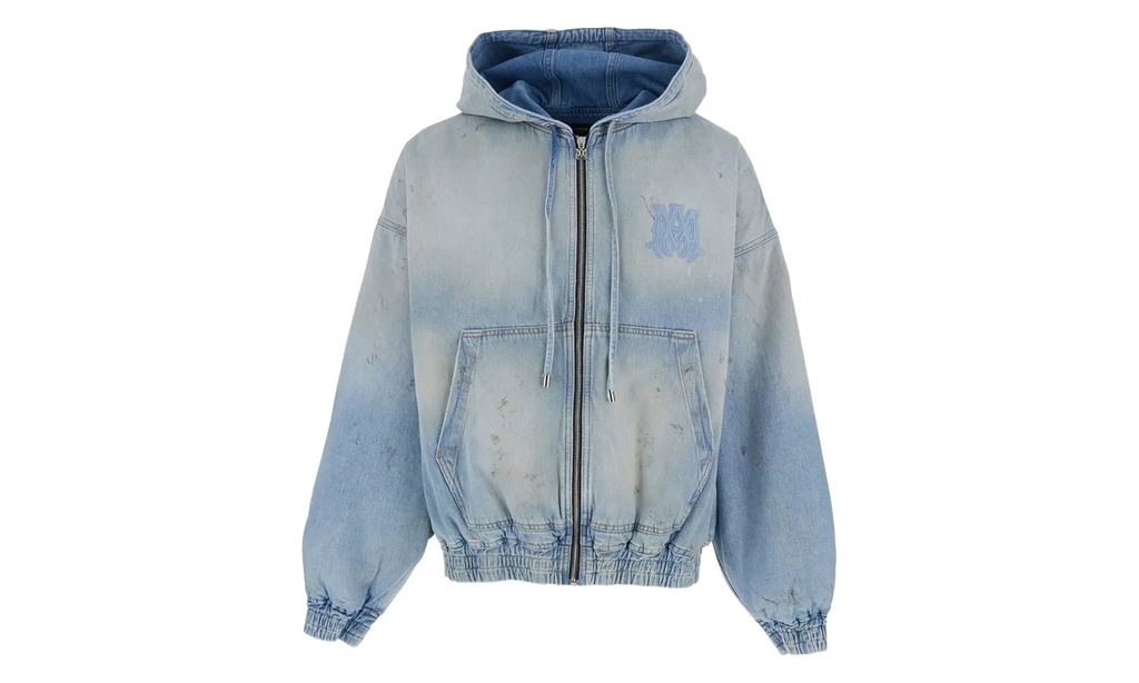MA Denim Zip Hoodie "Perfect Antique Indigo" AMOUJA1037 543