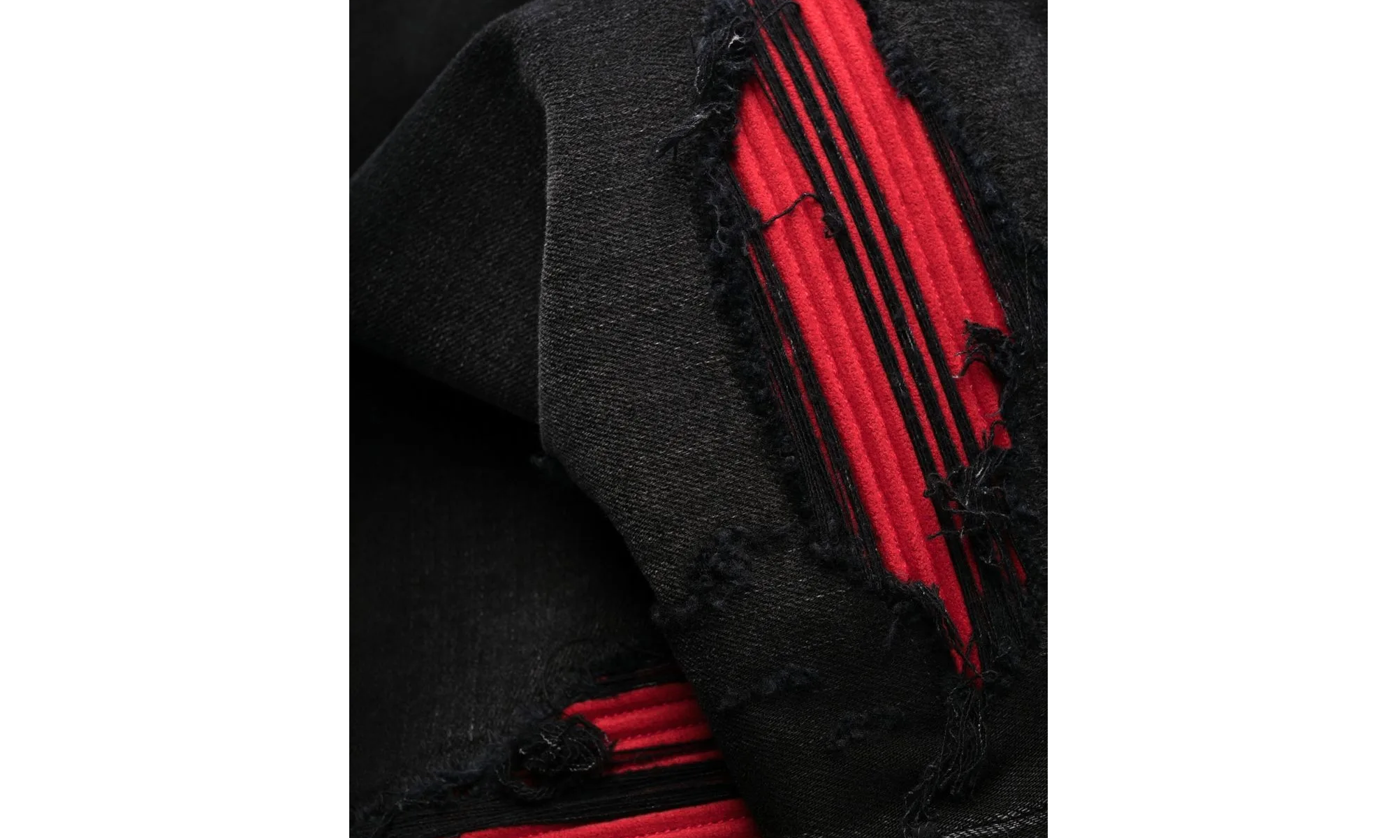 MX1 Ultra Suede Patch Jeans "Aged Black Red" AW22MDS010 023