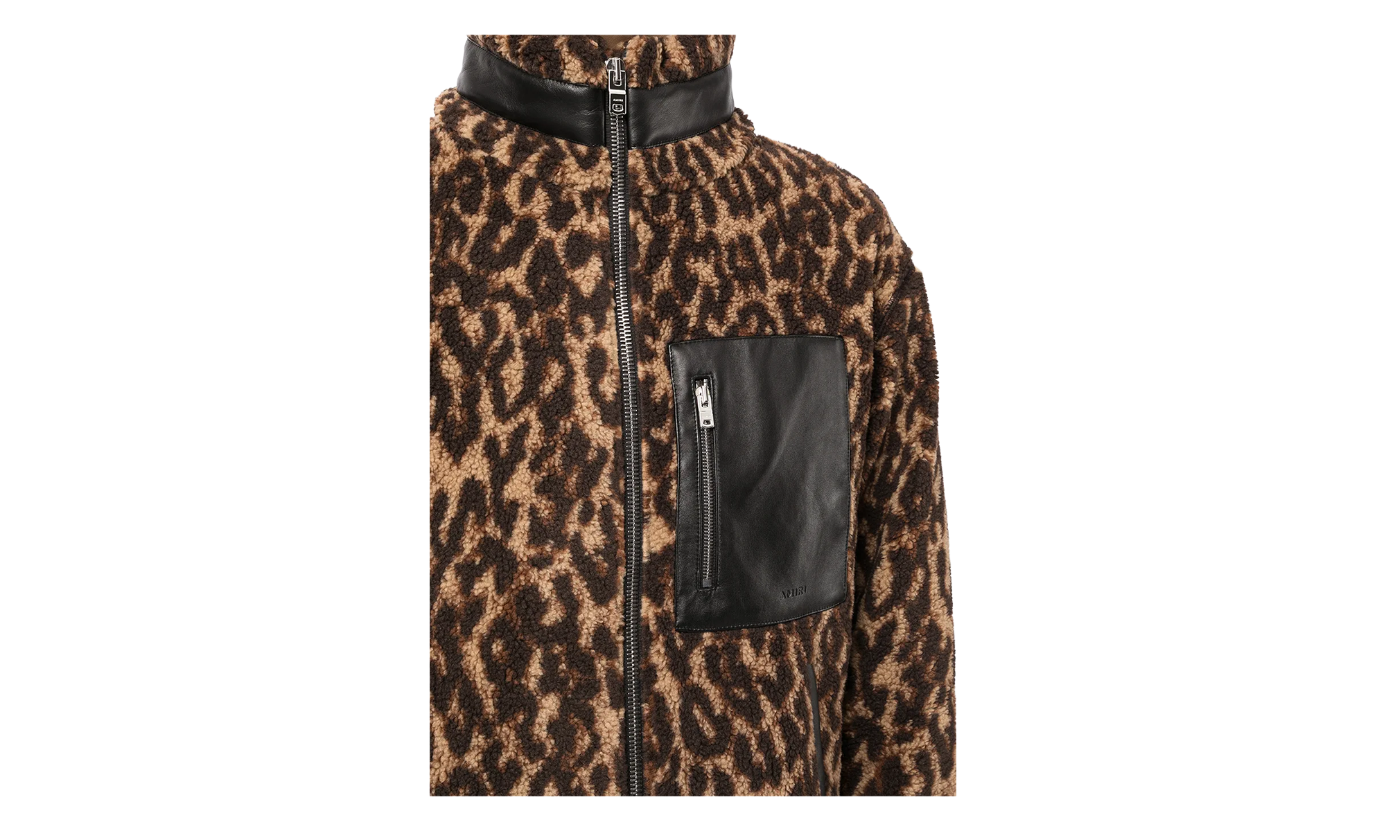 Printed Bandana Fleece Jacket "Brown / Tan" MKF013 242