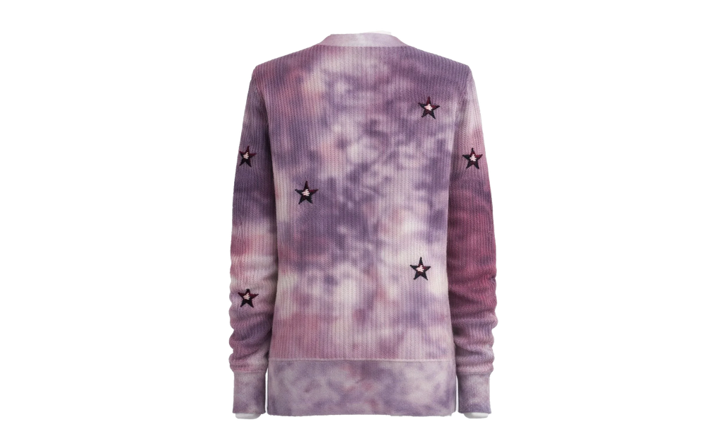 Tie Dye Stars Cardigan Sweater "Multi-Color" Y0W05279CC MUL