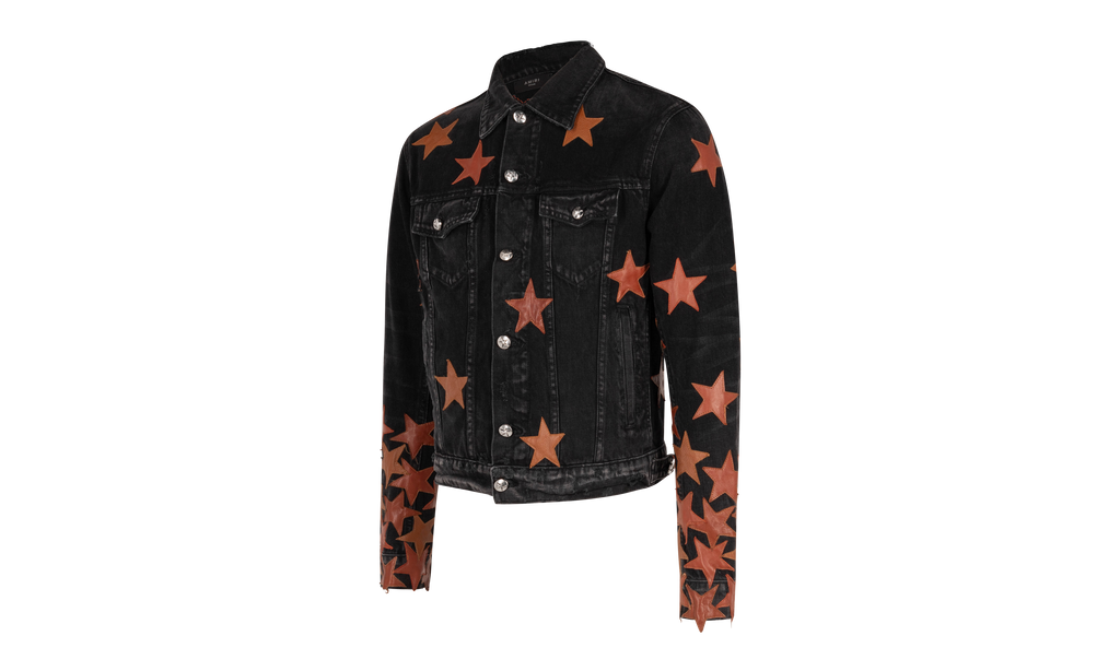 Chemist Denim Trucker Jacket "Black And Orange" AMR_Chemist_Denim_Trucker_Jacket