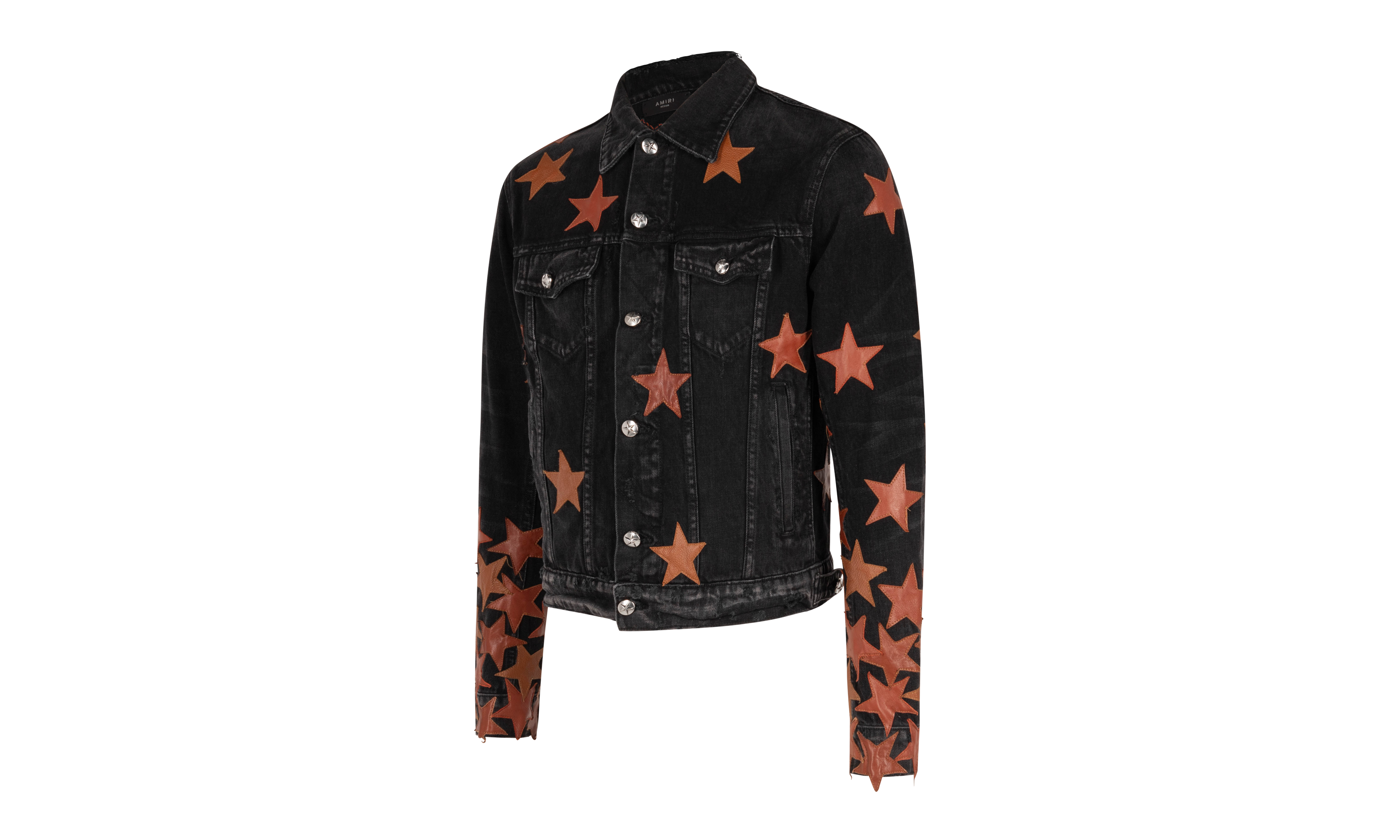 Chemist Denim Trucker Jacket "Black And Orange" AMR_Chemist_Denim_Trucker_Jacket
