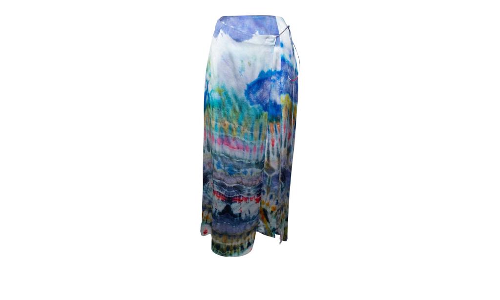 Tie Dye Wrap Skirt "Multicolored" AMR-XBTM-0120