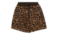 Printed Leopard Fleece Shorts "Brown" MKSS03 242