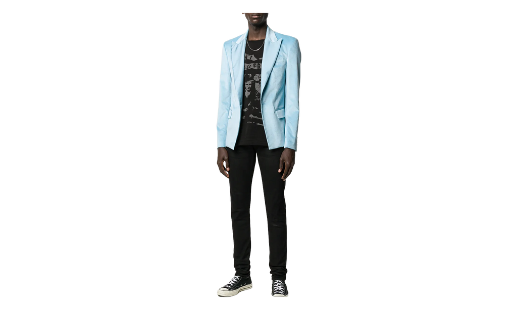 Velvet Blazer Sport Coat "Light Blue" Y0M12174VE LIB