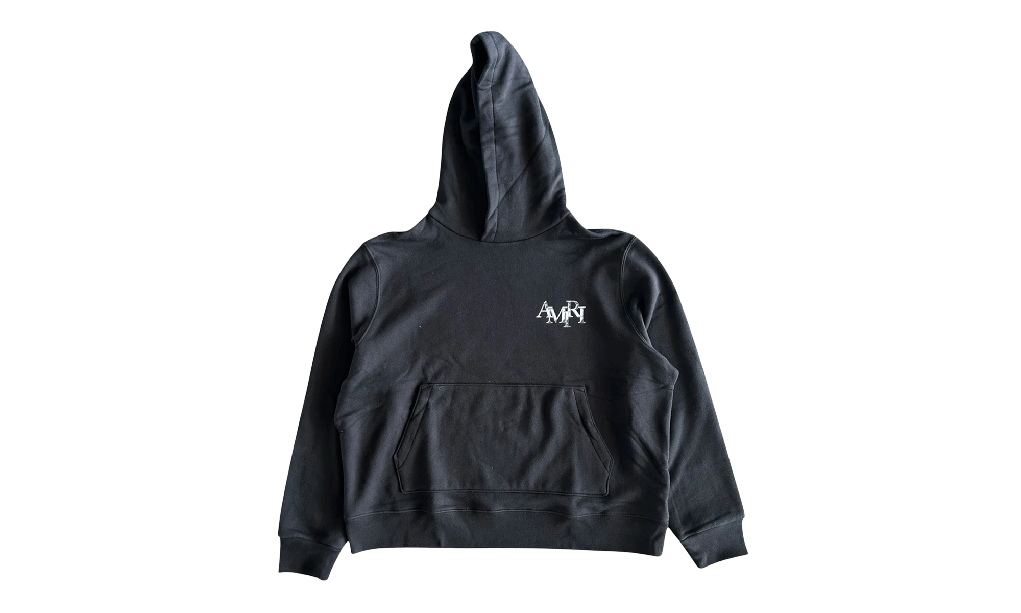 Staggered Logo Hooded Sweatshirt "Black Chrome" EXMJL002 001
