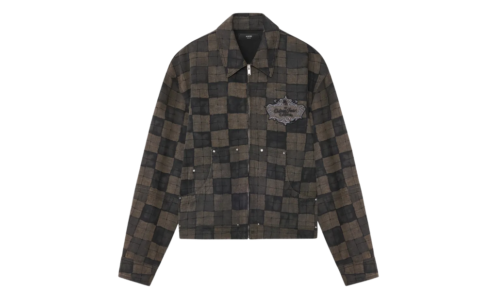 Checkered Work Jacket "Brown" AMOUJA1103 210