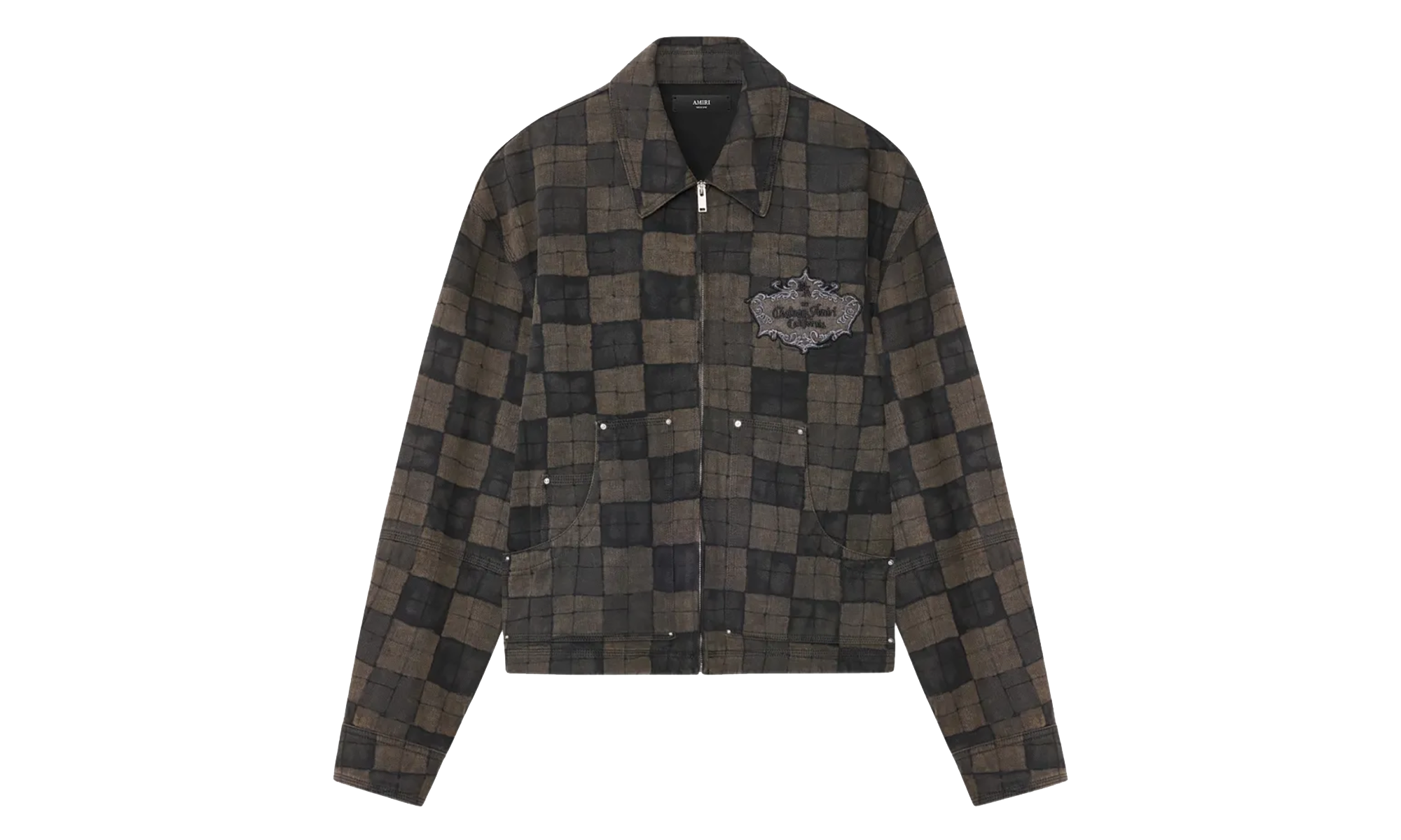 Checkered Work Jacket "Brown" AMOUJA1103 210