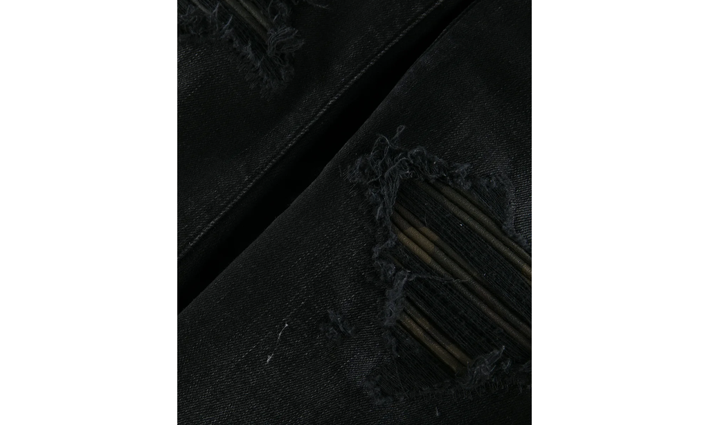 MX1 Camo Leather Patch Jeans "Aged Black" PF22MDS028 023