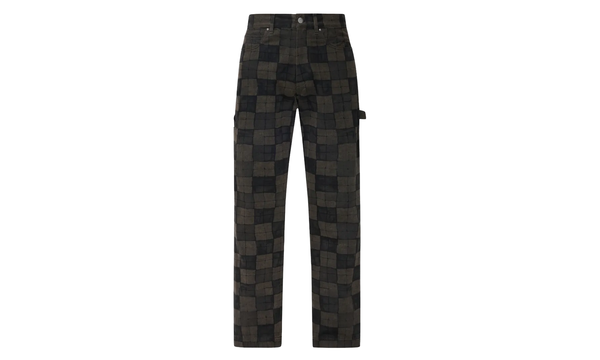 Checkered Carpenter Jeans "Brown" AMBMJE1096 210