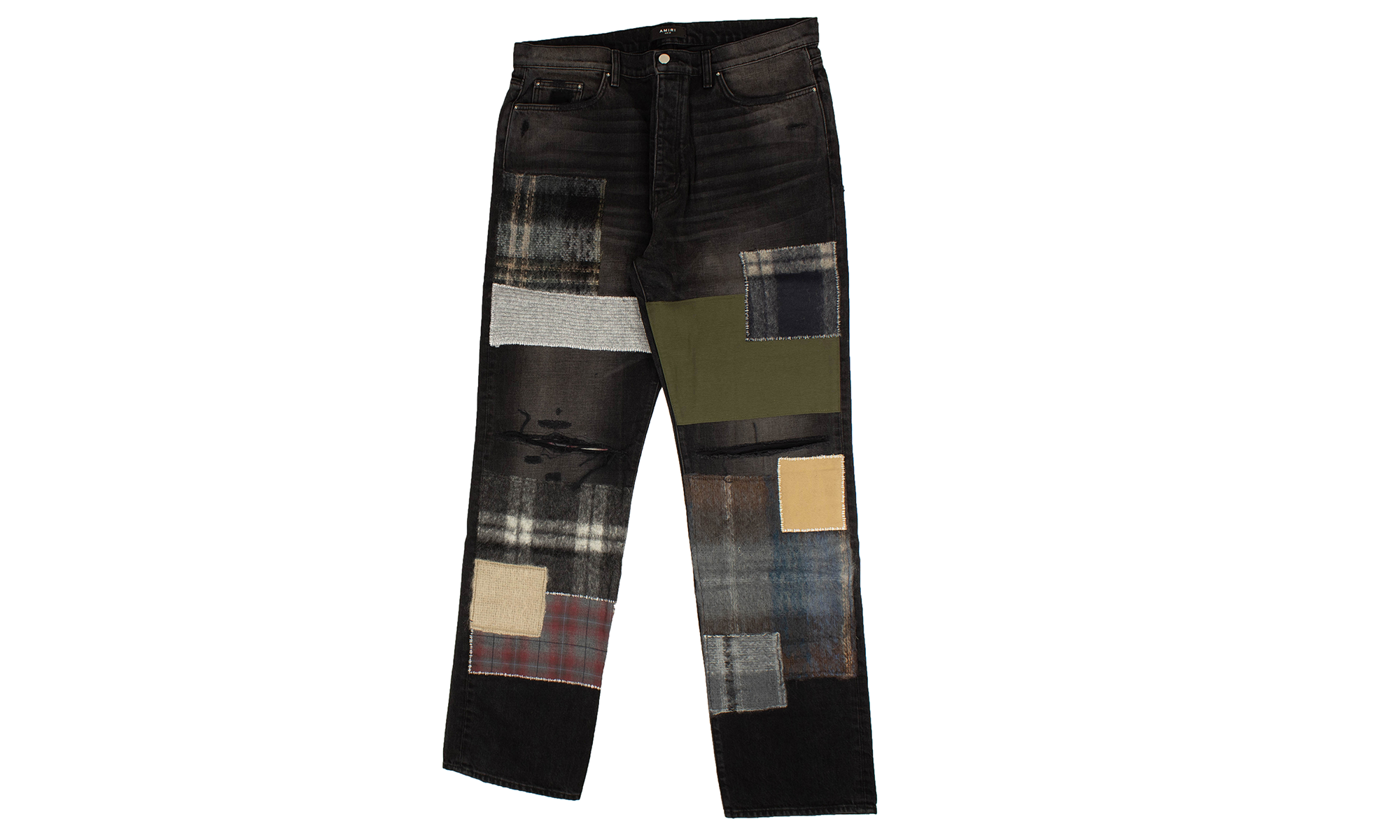 Loose Mohair Patch Jeans "Black" W9M01196SDVBK