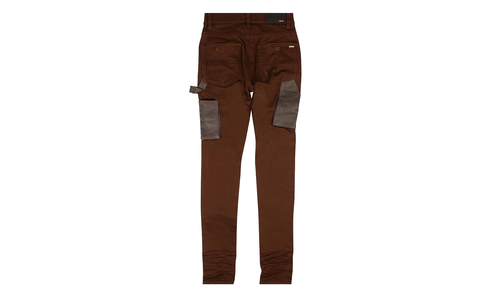 Denim Leather Workman Pants "Brown" MDS121 210