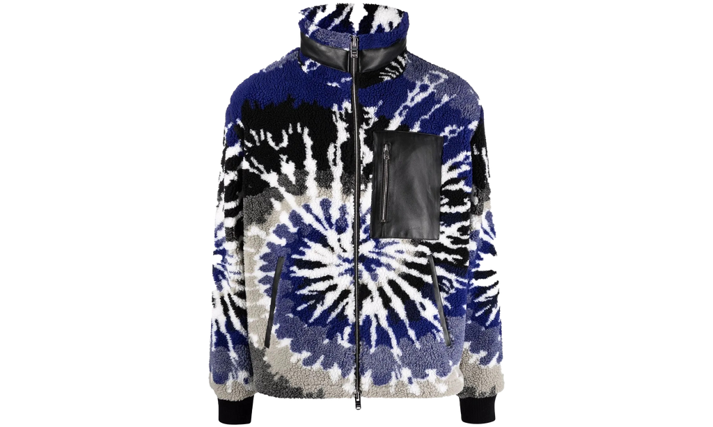 Tie Dye Fleece Zip Up Jacket "Blue" PS22MKF014495